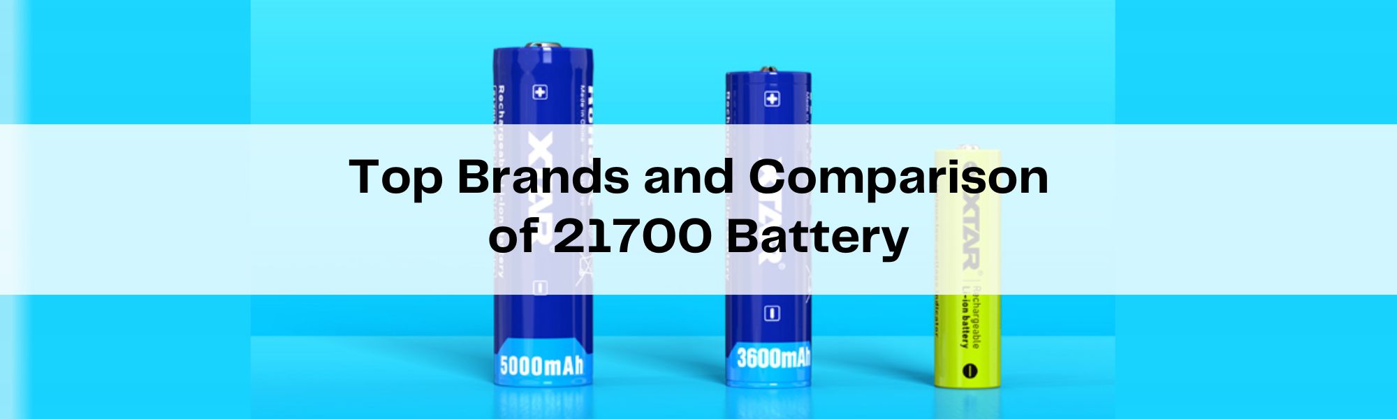 Top brands and battery size comparison of 21700.
