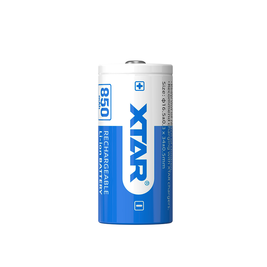 XTAR 16340 850mAh 2.5A Battery