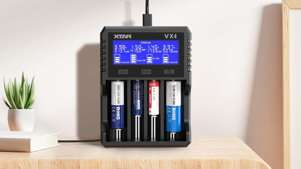 XTAR VX4 Visible Mixer – Know the Real Capacity for 1.5V Lithium Batteries